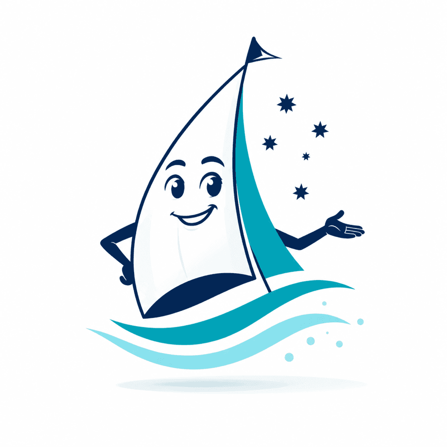 Sailing Courses mascot representing Gabriel's sailing publishing projects